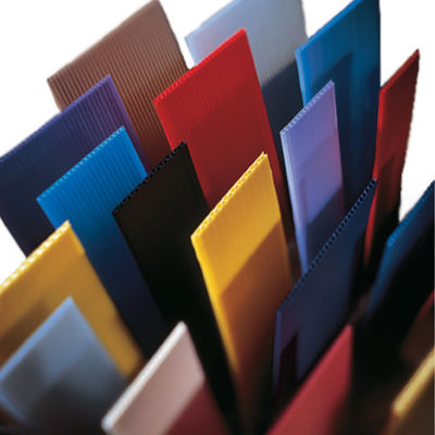 Le blanc a ridé coloré imprimable de feuille en plastique des feuilles 4x8 Coroplast