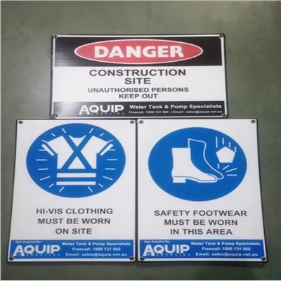 Signes en plastique de avertissement Corona Corflute Construction Signs de Corflute