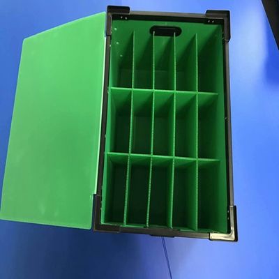 4mm bleus ont ridé la caisse d'emballage en plastique ont ridé des boîtes en plastique avec des diviseurs