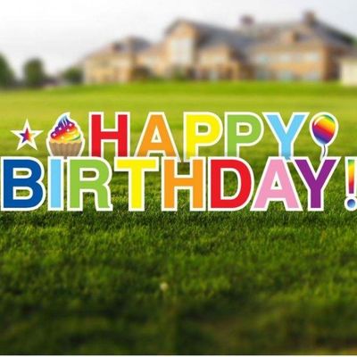 La carte 4mm de yard de Corflute a ridé les signes en plastique de yard d'anniversaire