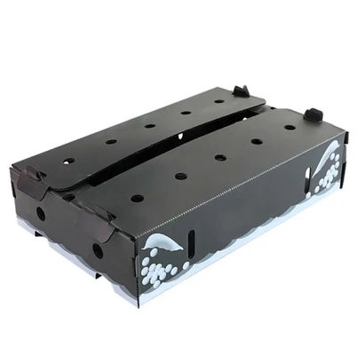 Boîte de empaquetage végétale noire de Corflute pp pour des fruits et des poissons