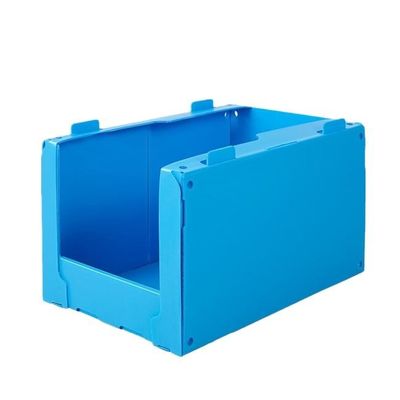 Poubelles empilables en plastique ondulées d'entrepôt pliables