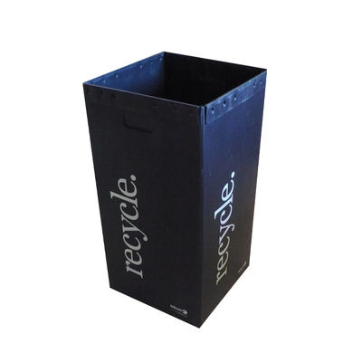 Pp ont ridé la boîte creuse rigide écologique de poubelle recyclable en plastique