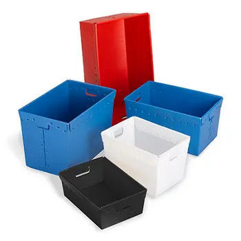 Courrier postal Tote Hollow Boxes Bins Rigid de pp adapté aux besoins du client avec des poignées