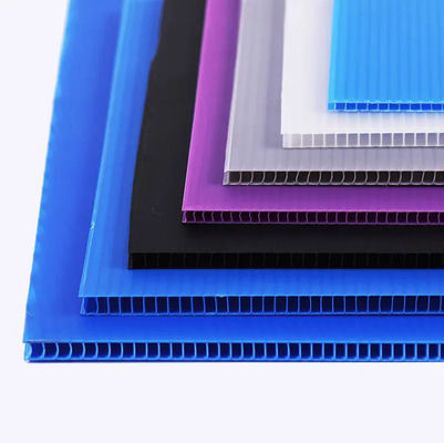 Panneau en plastique recyclable durable PP Hollow Sheet, idéal pour l'emballage, l'expédition, la publicité, la signalisation et les plateaux de semis agricoles.