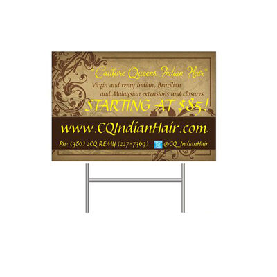 Pp ont ridé les signes en plastique de yard d'intérieur/publicité extérieure avec des enjeux de H